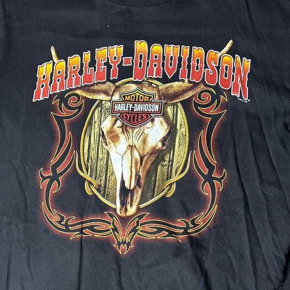 Y2K TRIBAL Harley Davidson 2011 KEYSTONE BLACK SHIRT SIZE LARGE - Picture 3 of 3